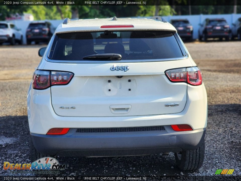 2020 Jeep Compass Latitude 4x4 White / Black Photo #4