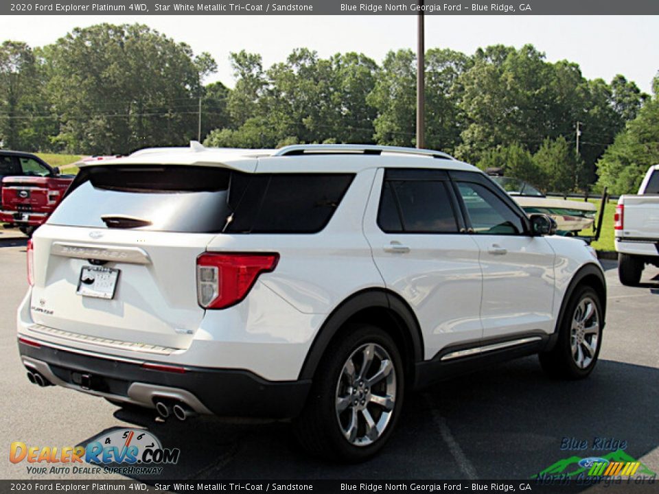 2020 Ford Explorer Platinum 4WD Star White Metallic Tri-Coat / Sandstone Photo #5