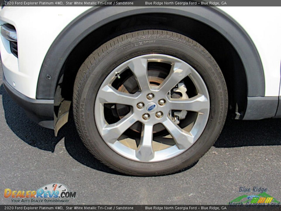 2020 Ford Explorer Platinum 4WD Star White Metallic Tri-Coat / Sandstone Photo #9