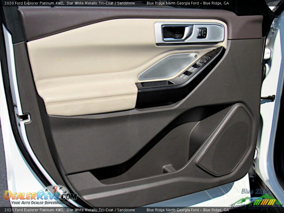 2020 Ford Explorer Platinum 4WD Star White Metallic Tri-Coat / Sandstone Photo #10