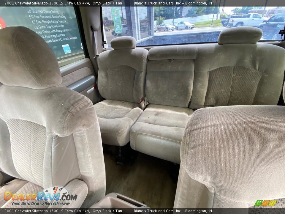 2001 Chevrolet Silverado 1500 LS Crew Cab 4x4 Onyx Black / Tan Photo #11