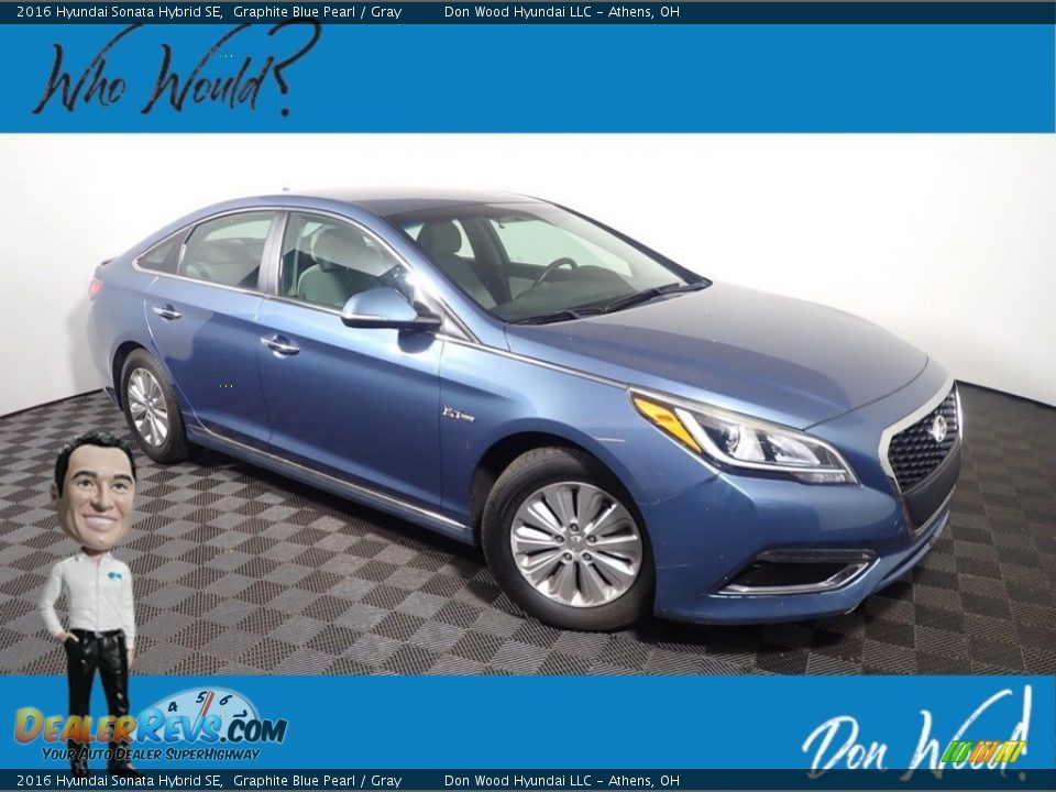 2016 Hyundai Sonata Hybrid SE Graphite Blue Pearl / Gray Photo #1