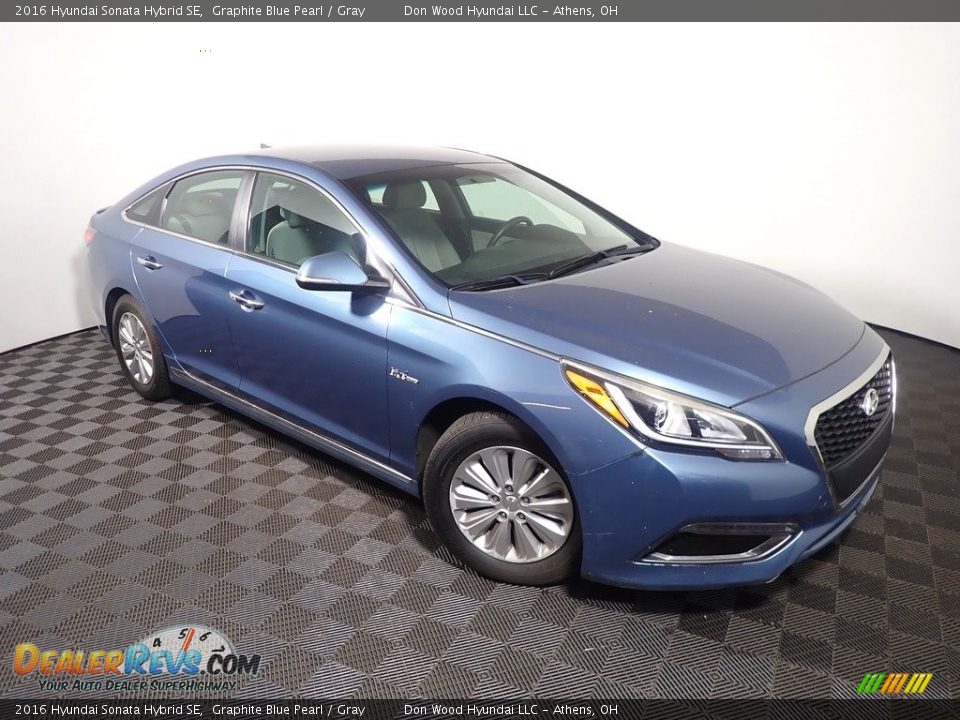 2016 Hyundai Sonata Hybrid SE Graphite Blue Pearl / Gray Photo #3