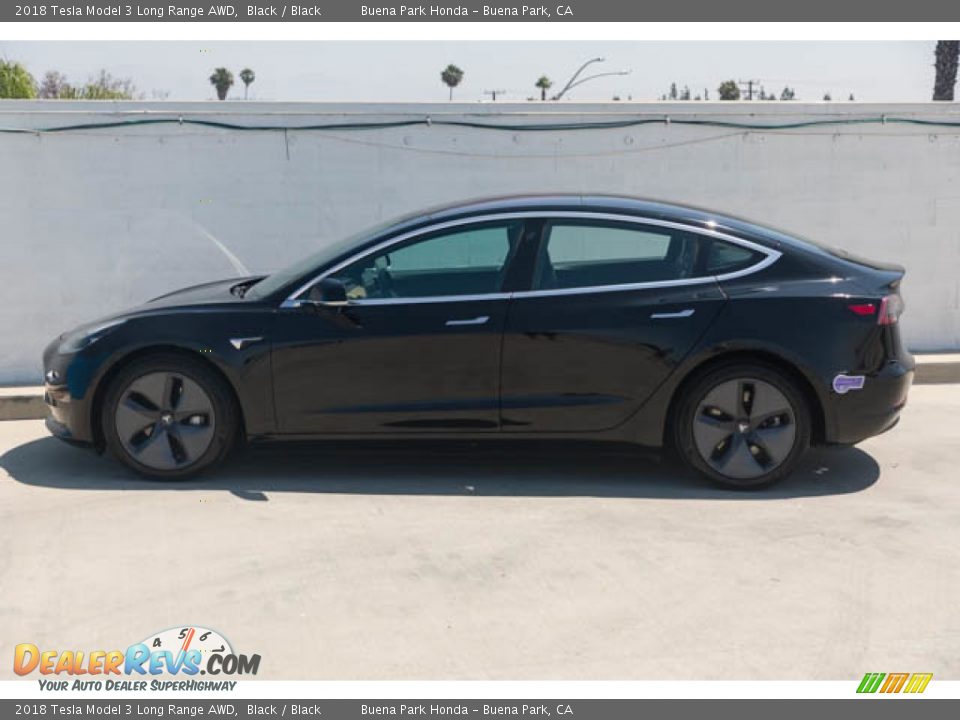 2018 Tesla Model 3 Long Range AWD Black / Black Photo #8