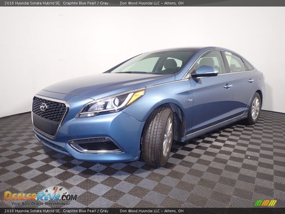 2016 Hyundai Sonata Hybrid SE Graphite Blue Pearl / Gray Photo #7