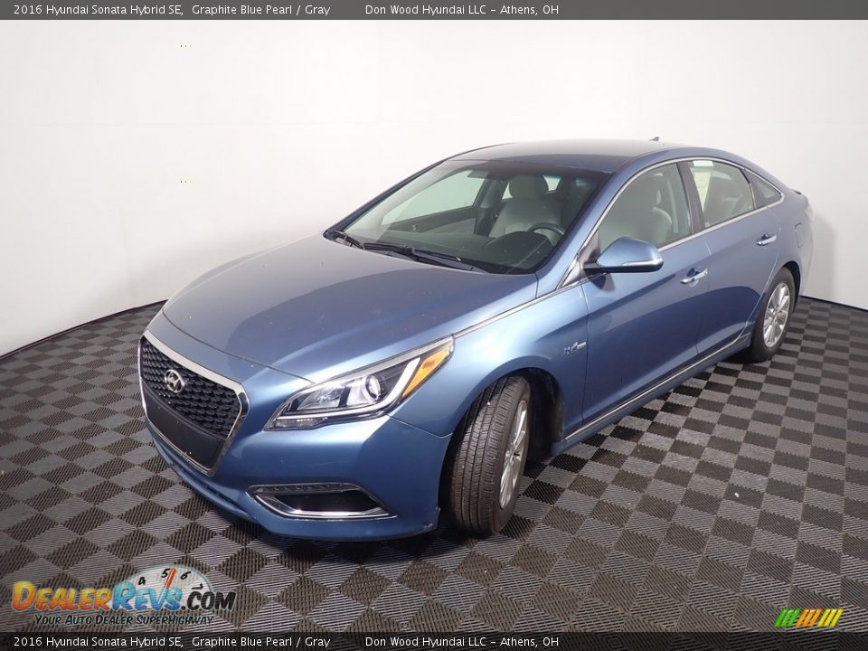 2016 Hyundai Sonata Hybrid SE Graphite Blue Pearl / Gray Photo #8