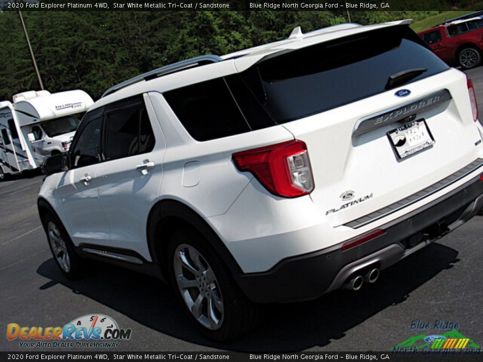 2020 Ford Explorer Platinum 4WD Star White Metallic Tri-Coat / Sandstone Photo #31