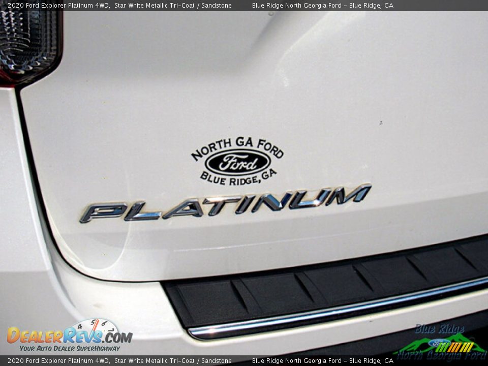 2020 Ford Explorer Platinum 4WD Star White Metallic Tri-Coat / Sandstone Photo #32