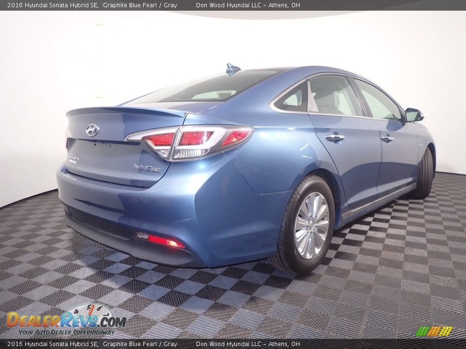 2016 Hyundai Sonata Hybrid SE Graphite Blue Pearl / Gray Photo #13