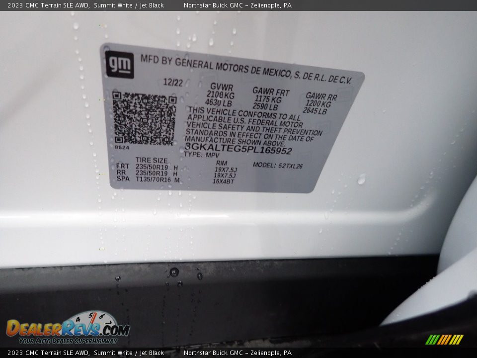 2023 GMC Terrain SLE AWD Summit White / Jet Black Photo #30