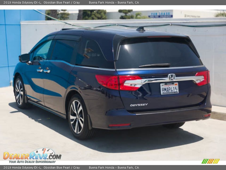 2019 Honda Odyssey EX-L Obsidian Blue Pearl / Gray Photo #2