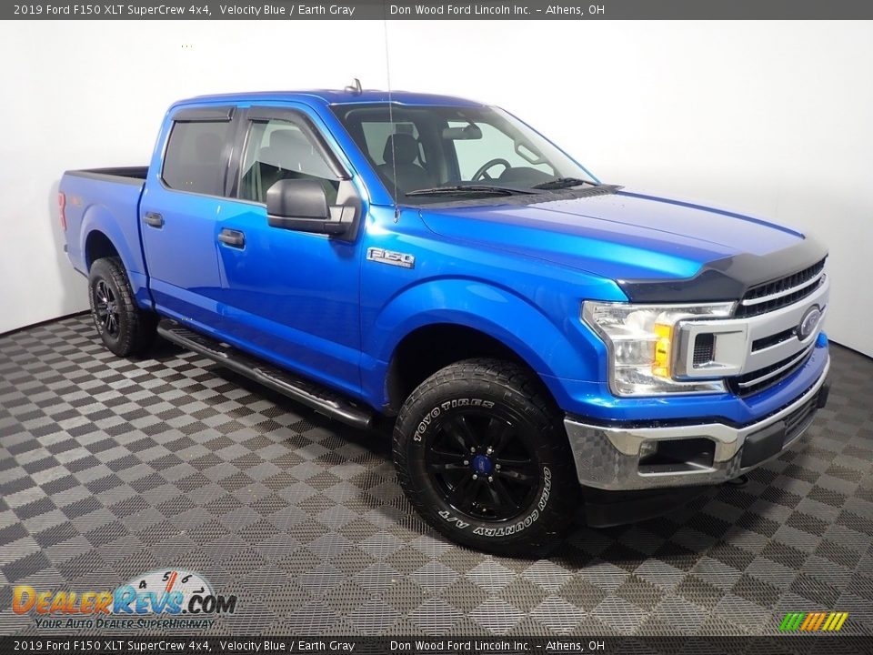 2019 Ford F150 XLT SuperCrew 4x4 Velocity Blue / Earth Gray Photo #3