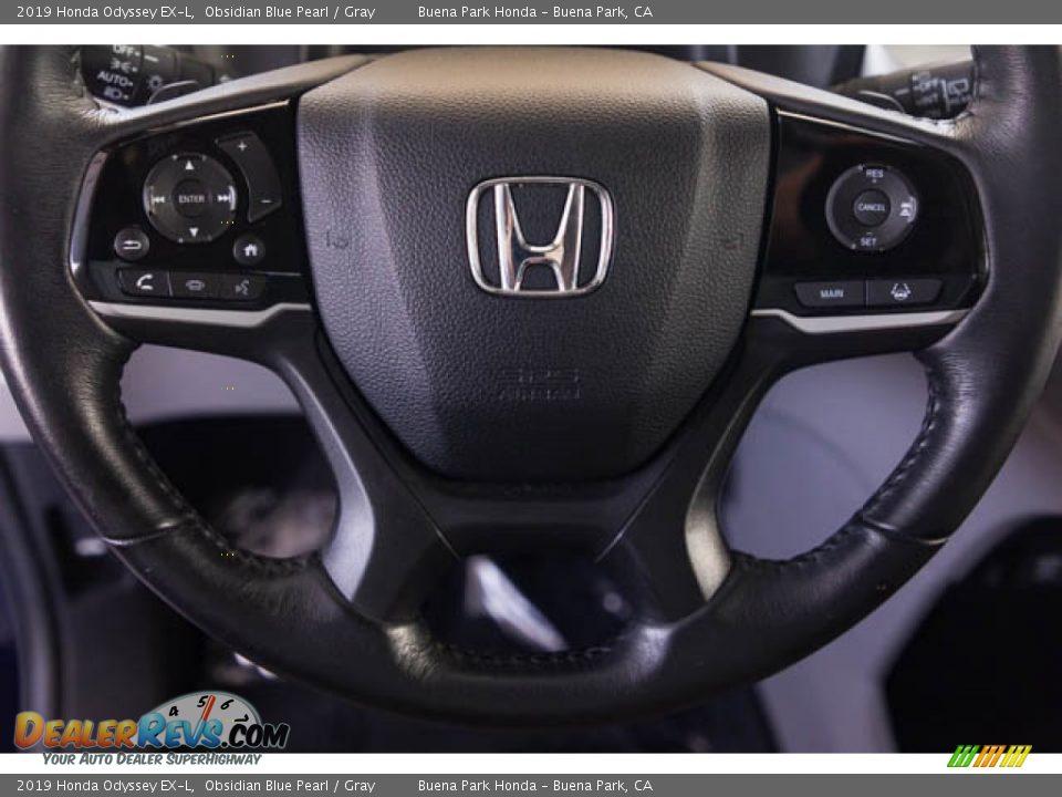 2019 Honda Odyssey EX-L Obsidian Blue Pearl / Gray Photo #13