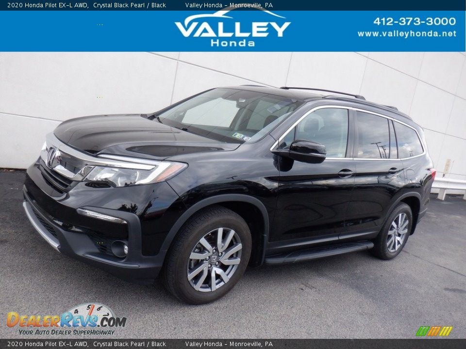 2020 Honda Pilot EX-L AWD Crystal Black Pearl / Black Photo #1
