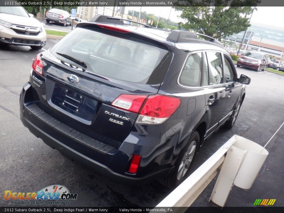 2012 Subaru Outback 2.5i Deep Indigo Pearl / Warm Ivory Photo #6