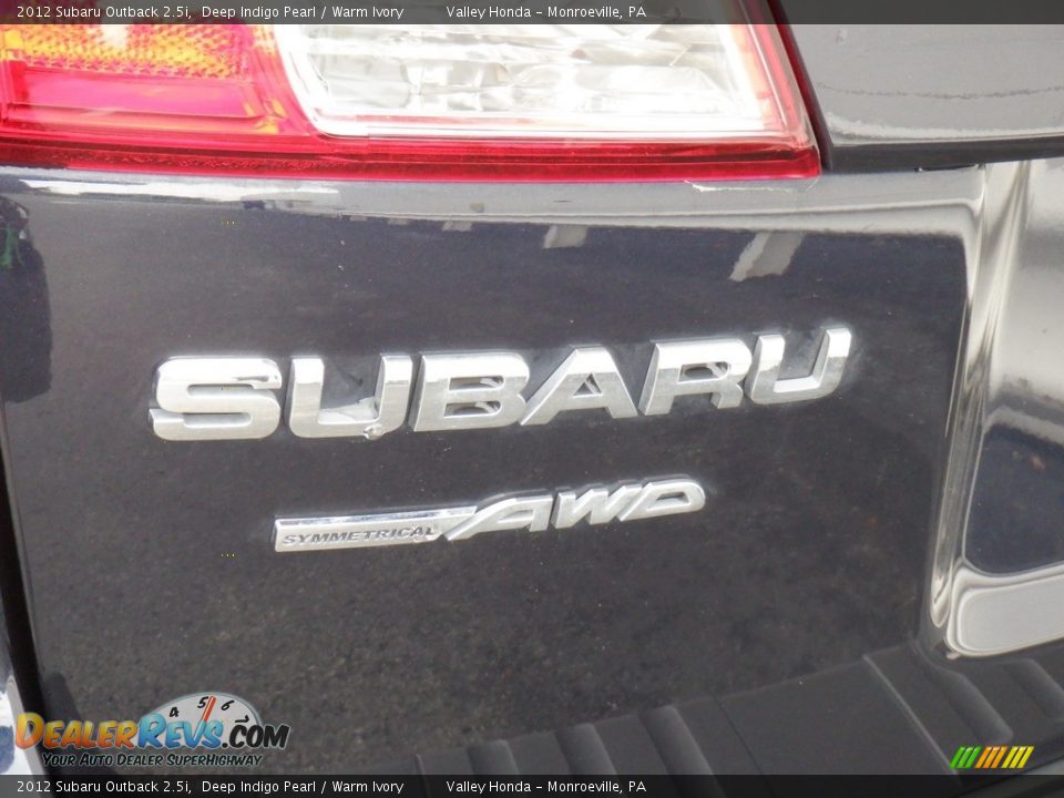 2012 Subaru Outback 2.5i Deep Indigo Pearl / Warm Ivory Photo #9