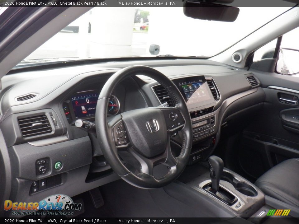2020 Honda Pilot EX-L AWD Crystal Black Pearl / Black Photo #11