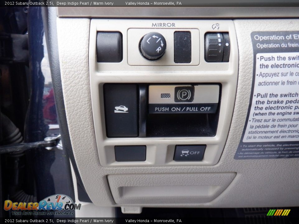 2012 Subaru Outback 2.5i Deep Indigo Pearl / Warm Ivory Photo #13