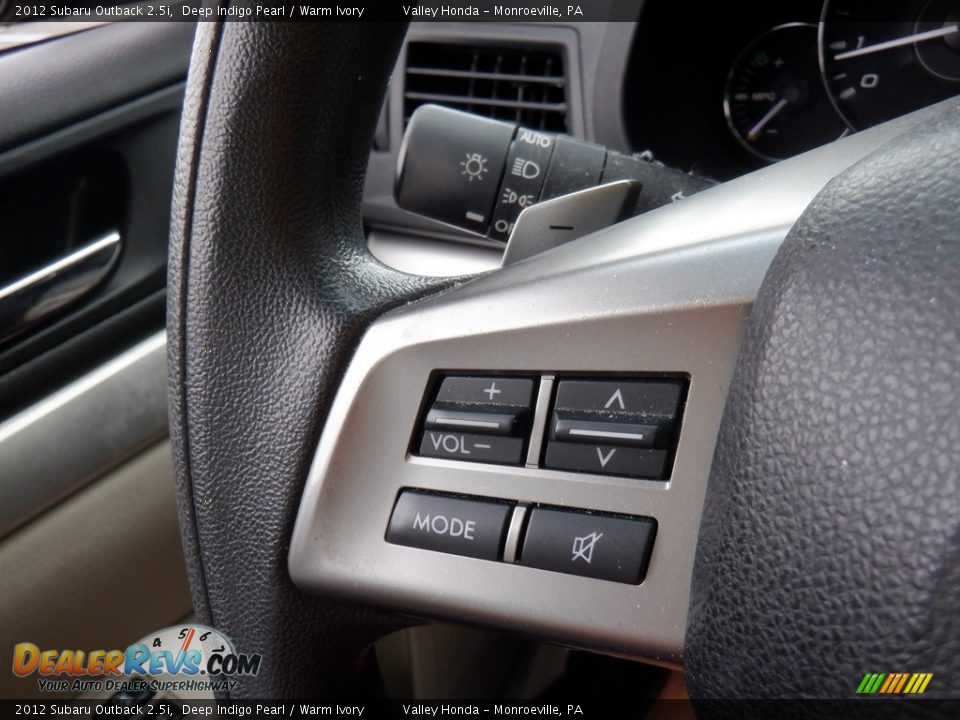 2012 Subaru Outback 2.5i Deep Indigo Pearl / Warm Ivory Photo #18