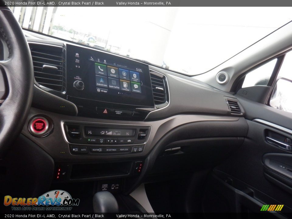 2020 Honda Pilot EX-L AWD Crystal Black Pearl / Black Photo #18