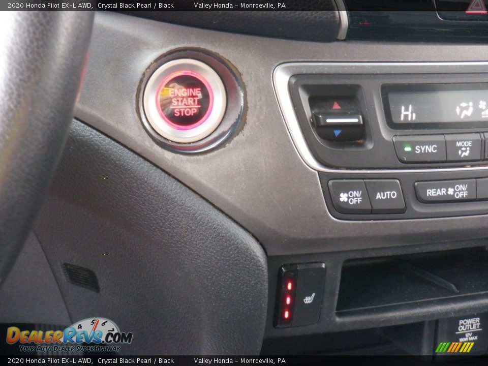 2020 Honda Pilot EX-L AWD Crystal Black Pearl / Black Photo #19