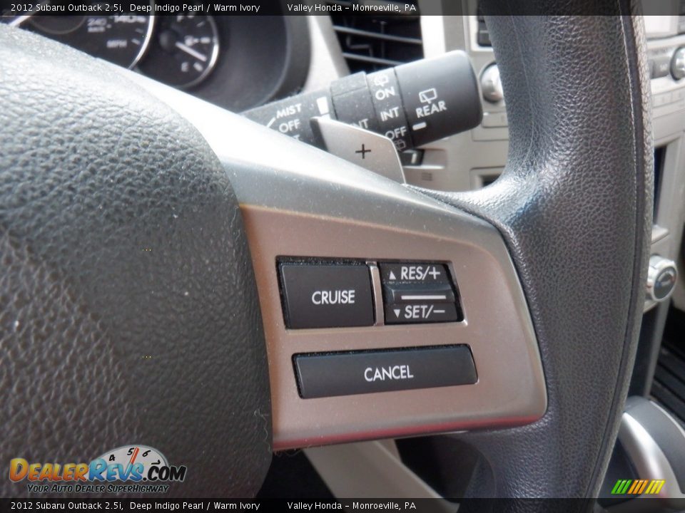 2012 Subaru Outback 2.5i Deep Indigo Pearl / Warm Ivory Photo #19