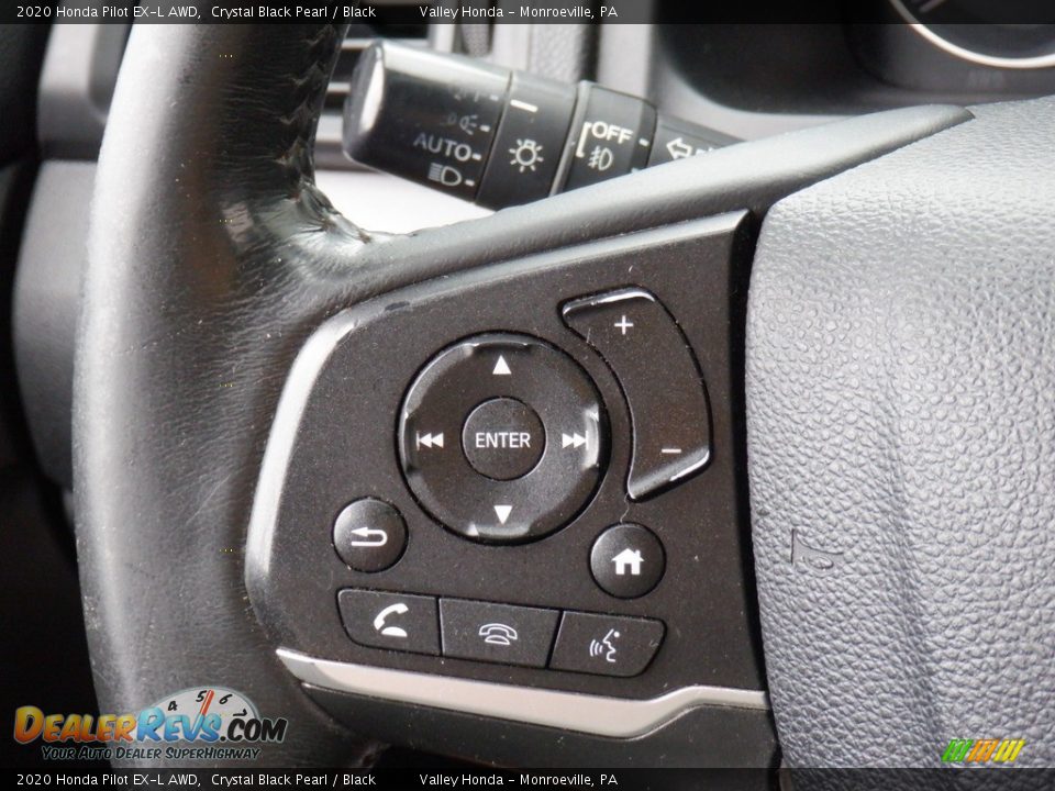 2020 Honda Pilot EX-L AWD Crystal Black Pearl / Black Photo #26