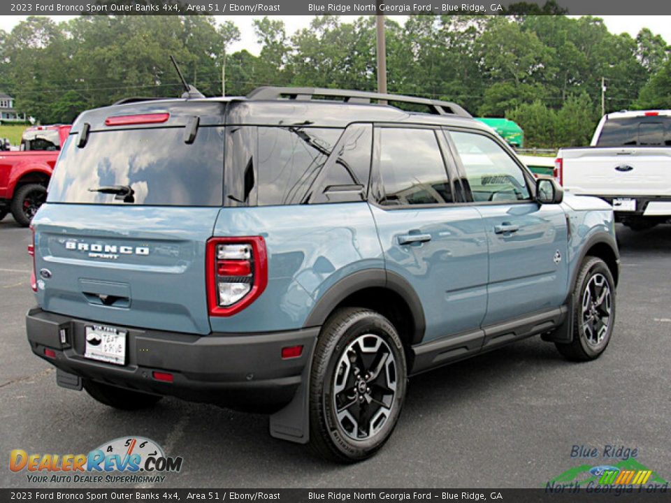 2023 Ford Bronco Sport Outer Banks 4x4 Area 51 / Ebony/Roast Photo #5