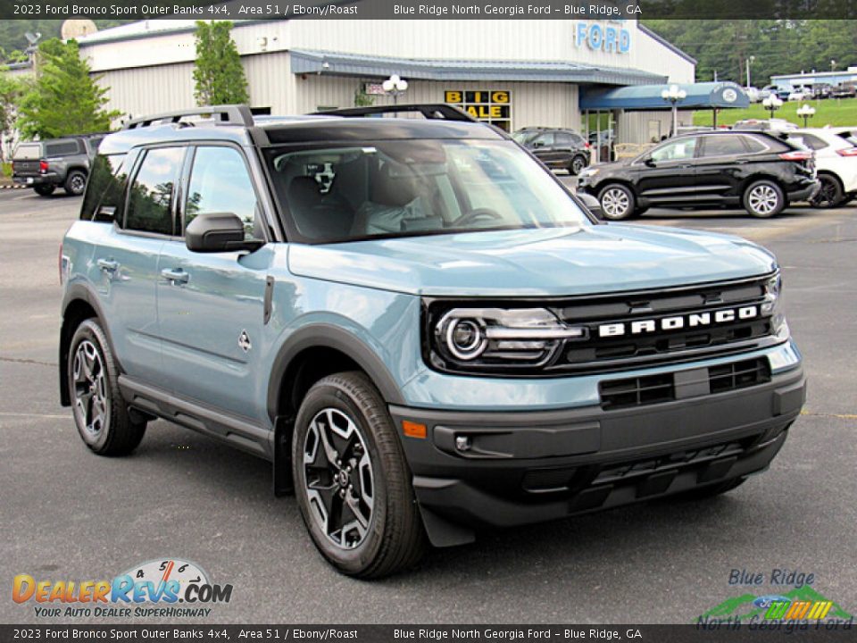 2023 Ford Bronco Sport Outer Banks 4x4 Area 51 / Ebony/Roast Photo #7