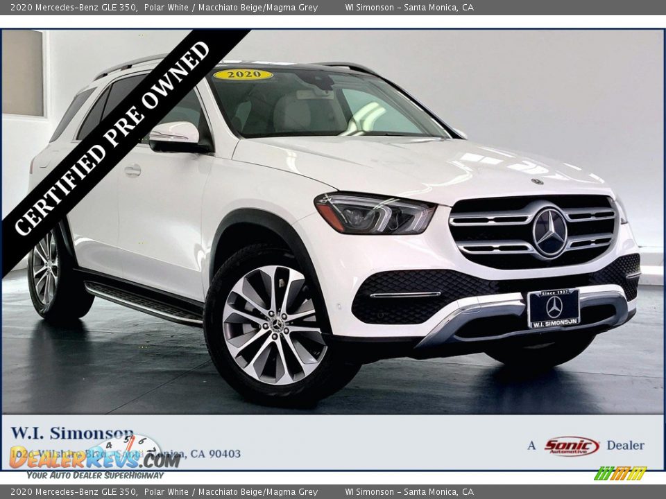 2020 Mercedes-Benz GLE 350 Polar White / Macchiato Beige/Magma Grey Photo #1