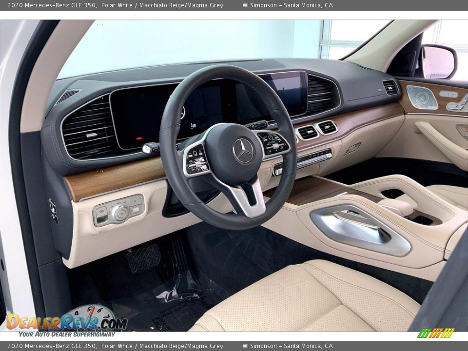 2020 Mercedes-Benz GLE 350 Polar White / Macchiato Beige/Magma Grey Photo #14