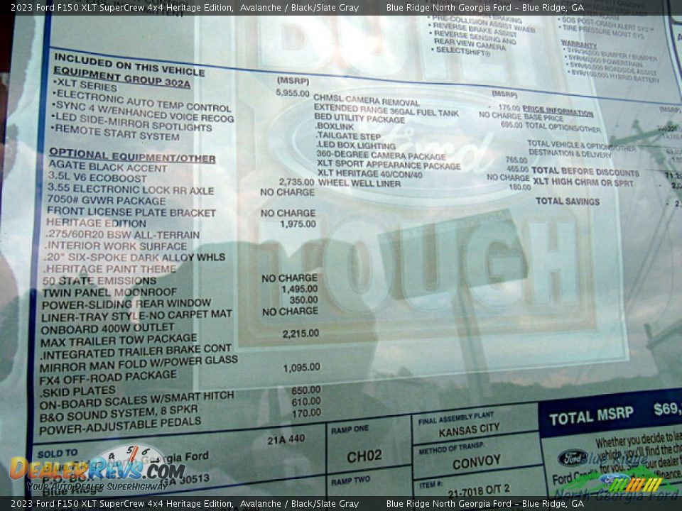 2023 Ford F150 XLT SuperCrew 4x4 Heritage Edition Window Sticker Photo #29