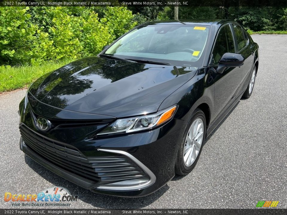 2022 Toyota Camry LE Midnight Black Metallic / Macadamia Photo #3