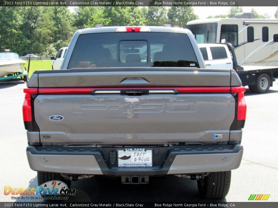 Carbonized Gray Metallic 2023 Ford F150 Lightning Lariat 4x4 Photo #4