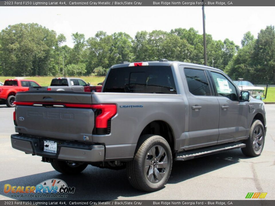 Carbonized Gray Metallic 2023 Ford F150 Lightning Lariat 4x4 Photo #5