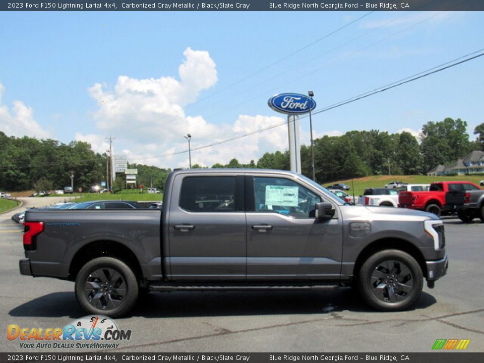 Carbonized Gray Metallic 2023 Ford F150 Lightning Lariat 4x4 Photo #6