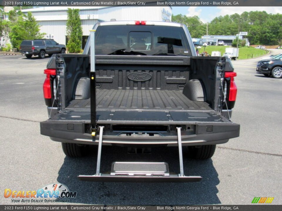 2023 Ford F150 Lightning Lariat 4x4 Carbonized Gray Metallic / Black/Slate Gray Photo #13