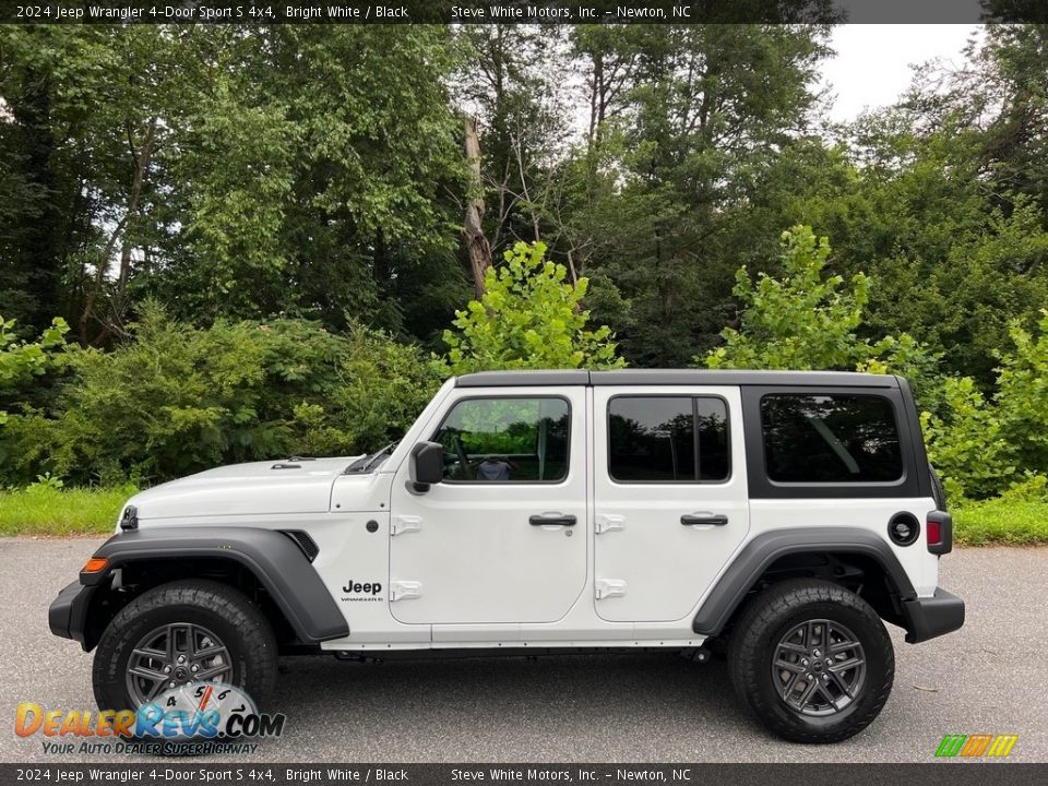 Bright White 2024 Jeep Wrangler 4-Door Sport S 4x4 Photo #1