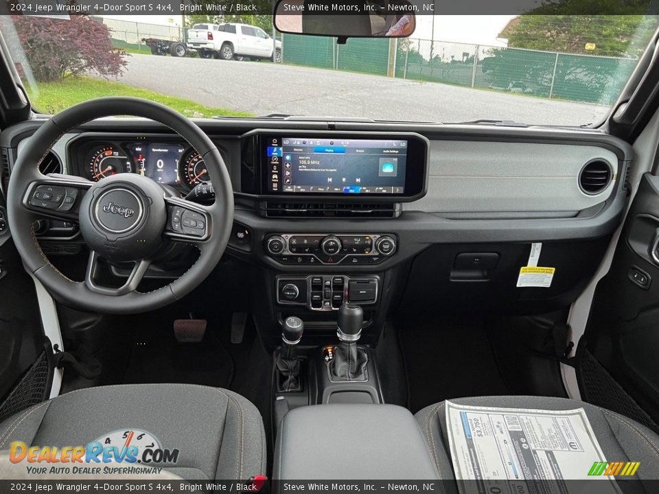 Black Interior - 2024 Jeep Wrangler 4-Door Sport S 4x4 Photo #18