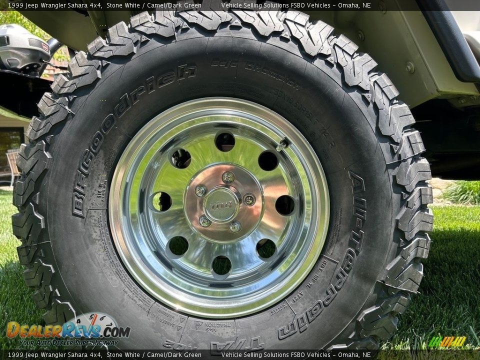 1999 Jeep Wrangler Sahara 4x4 Stone White / Camel/Dark Green Photo #19