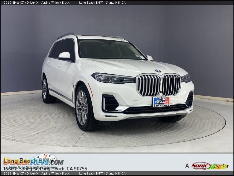 2019 BMW X7 xDrive40i Alpine White / Black Photo #1