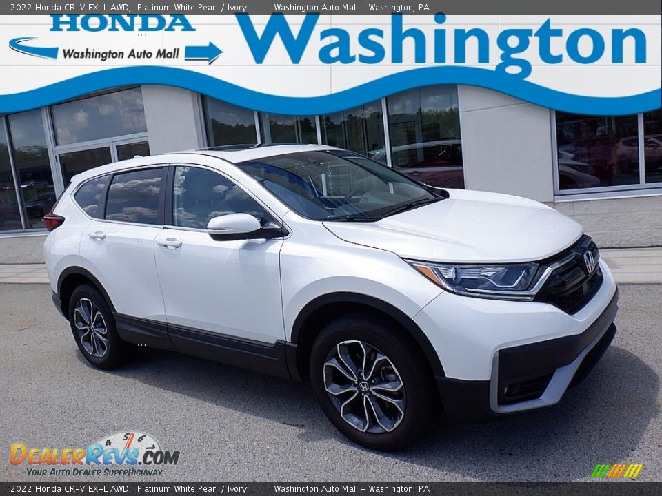 2022 Honda CR-V EX-L AWD Platinum White Pearl / Ivory Photo #1