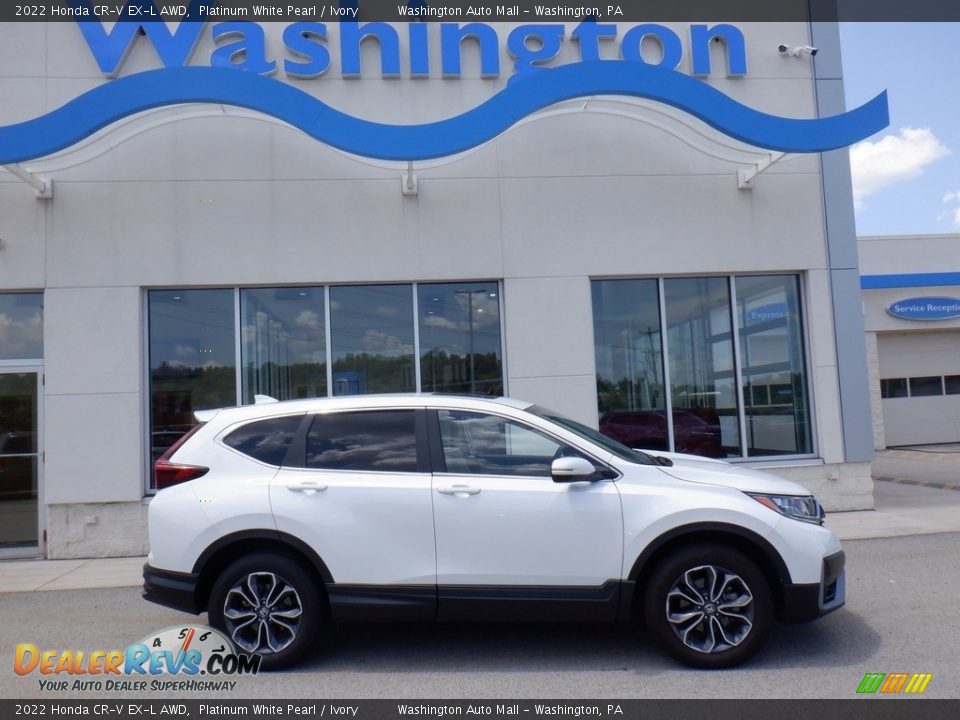 2022 Honda CR-V EX-L AWD Platinum White Pearl / Ivory Photo #2