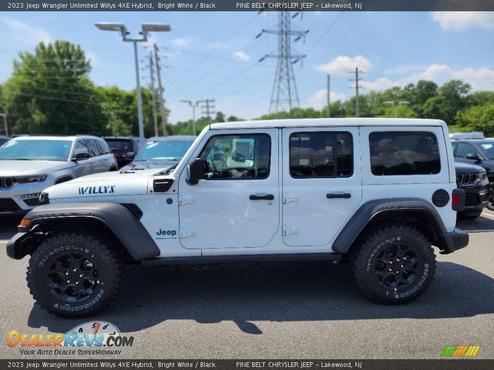 2023 Jeep Wrangler Unlimited Willys 4XE Hybrid Bright White / Black Photo #3