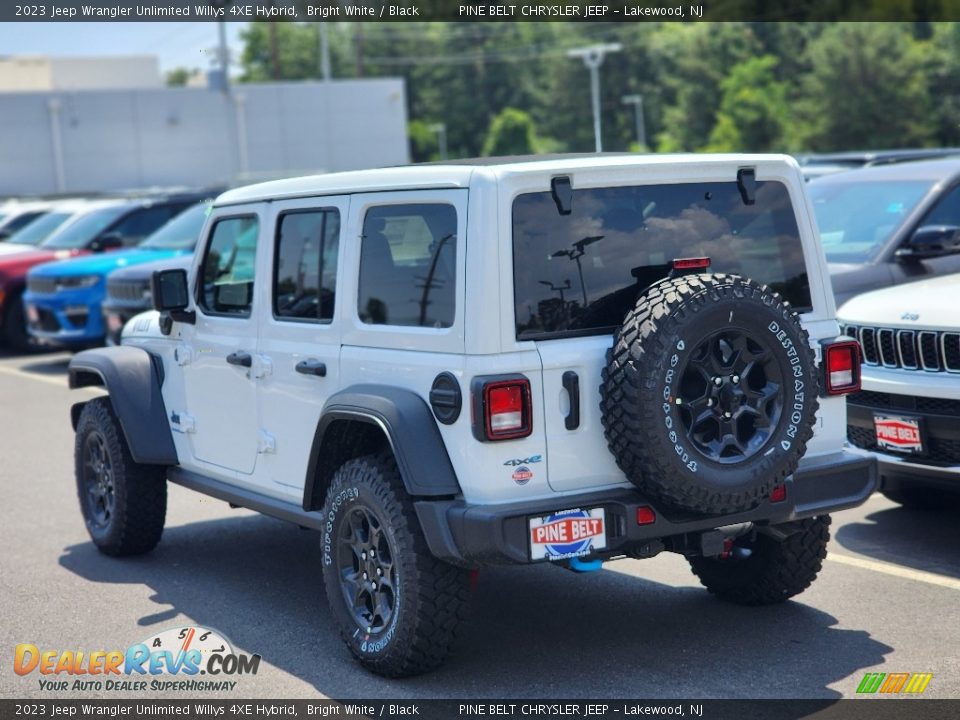2023 Jeep Wrangler Unlimited Willys 4XE Hybrid Bright White / Black Photo #4