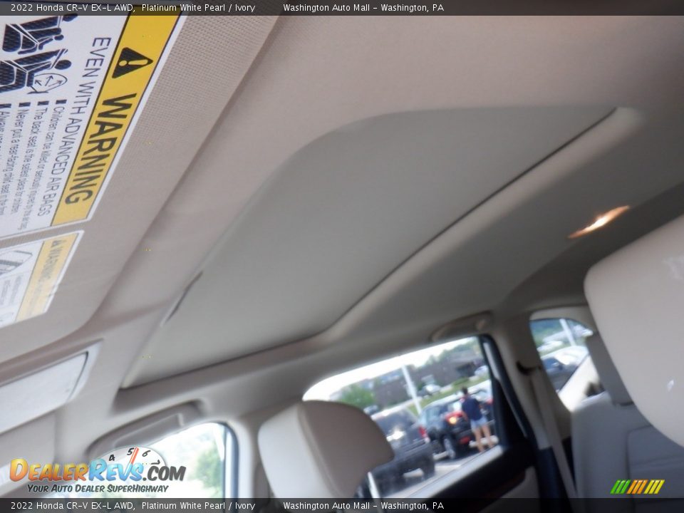 2022 Honda CR-V EX-L AWD Platinum White Pearl / Ivory Photo #12