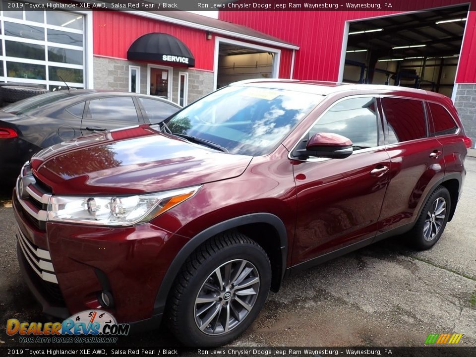 2019 Toyota Highlander XLE AWD Salsa Red Pearl / Black Photo #1