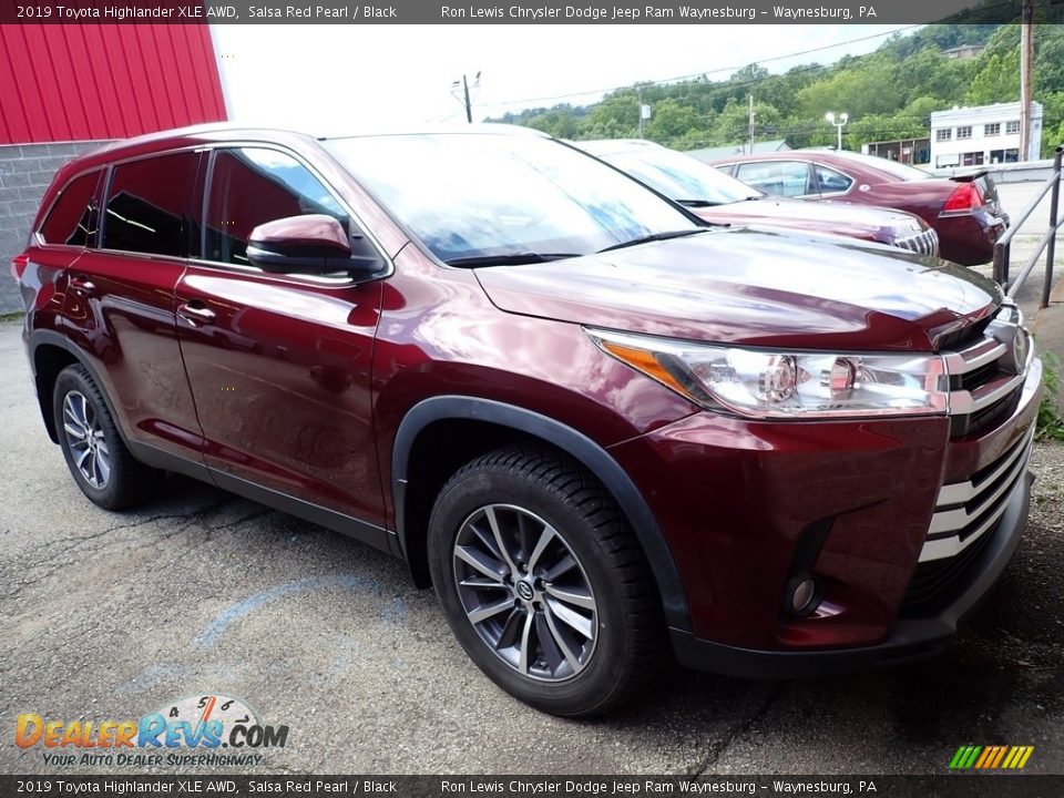 2019 Toyota Highlander XLE AWD Salsa Red Pearl / Black Photo #4