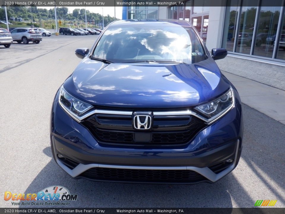 2020 Honda CR-V EX-L AWD Obsidian Blue Pearl / Gray Photo #2