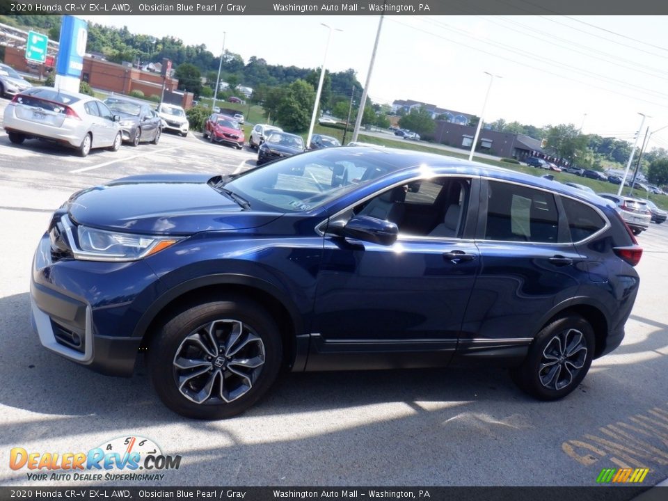 2020 Honda CR-V EX-L AWD Obsidian Blue Pearl / Gray Photo #4